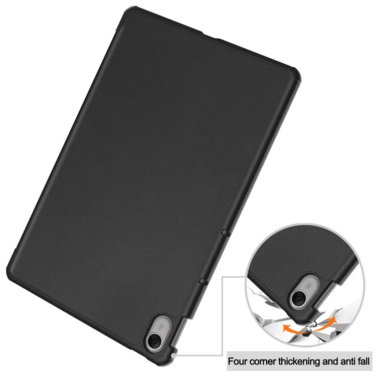For Huawei MatePad 11.5 Tri-fold Stand Tablet Case Auto Wake / Sleep Tablet Leather Cover - Black-Cellmalls