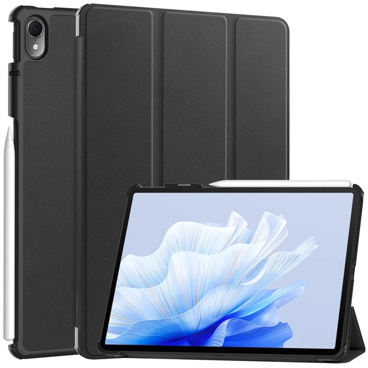 Tablet Case for Huawei MatePad Air 11.5 inch (2023) Tri-fold Stand Auto Sleep  /  Wake PU Leather Full Protective Cover - Black-Cellmalls