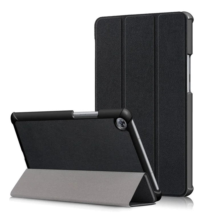 Tri-fold Stand Leather Tablet Smart Case for Huawei MediaPad M5 8 - Black-Cellmalls