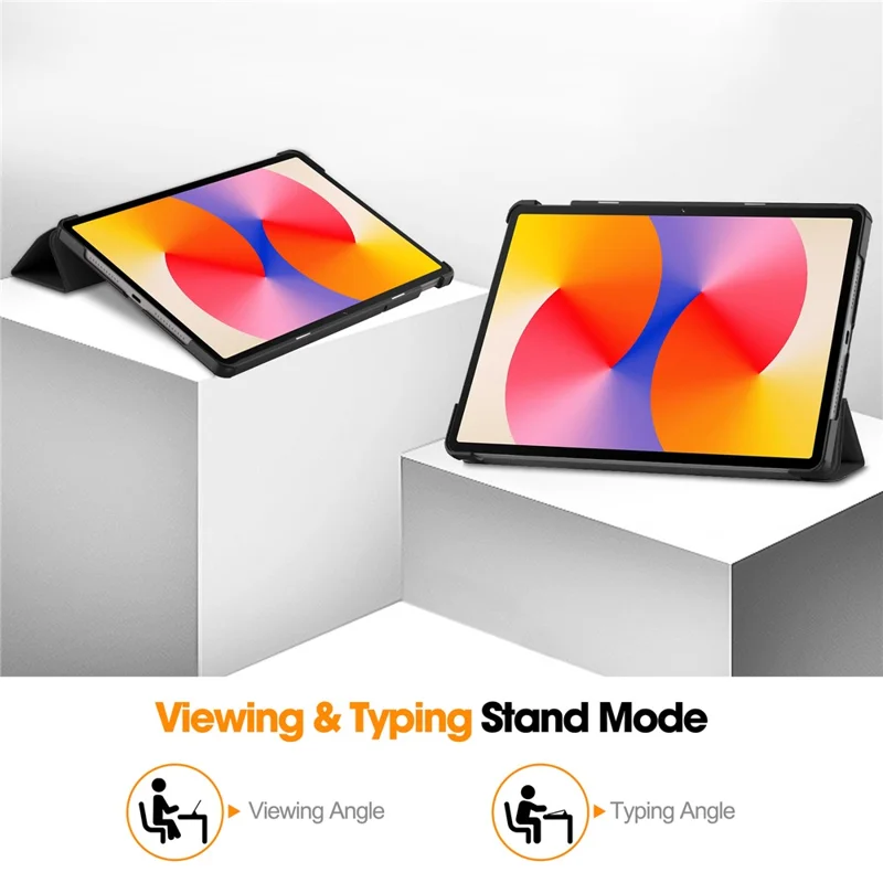 For Huawei MatePad SE 11 Stand Case Shockproof Leather Tablet Cover - Black-Cellmalls