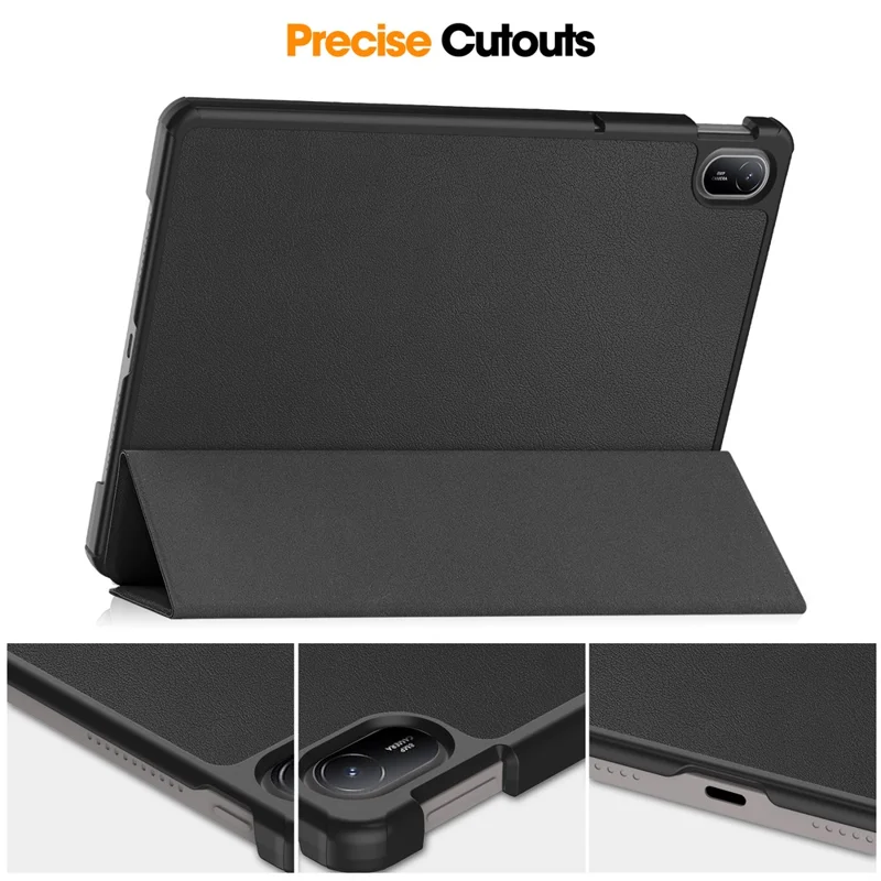 For Huawei MatePad SE 11 Stand Case Shockproof Leather Tablet Cover - Black-Cellmalls