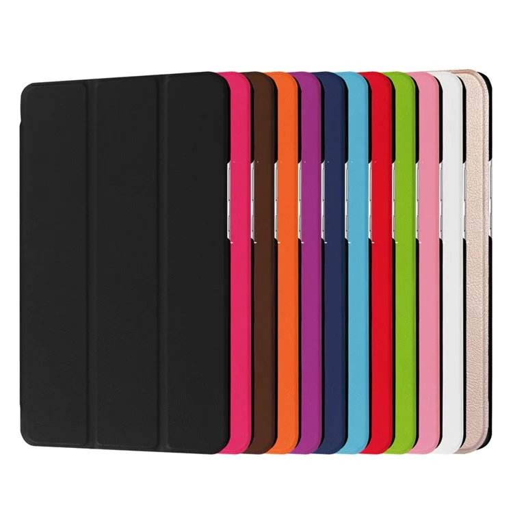 Tri-fold Stand Leather Case for Huawei MediaPad M3 8.4 - Black-Cellmalls