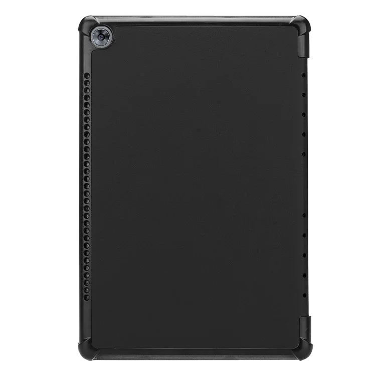 Stable Tri-fold Stand Leather Case with Stand for Huawei MediaPad M5 10 / M5 10 (Pro) - Black-Cellmalls