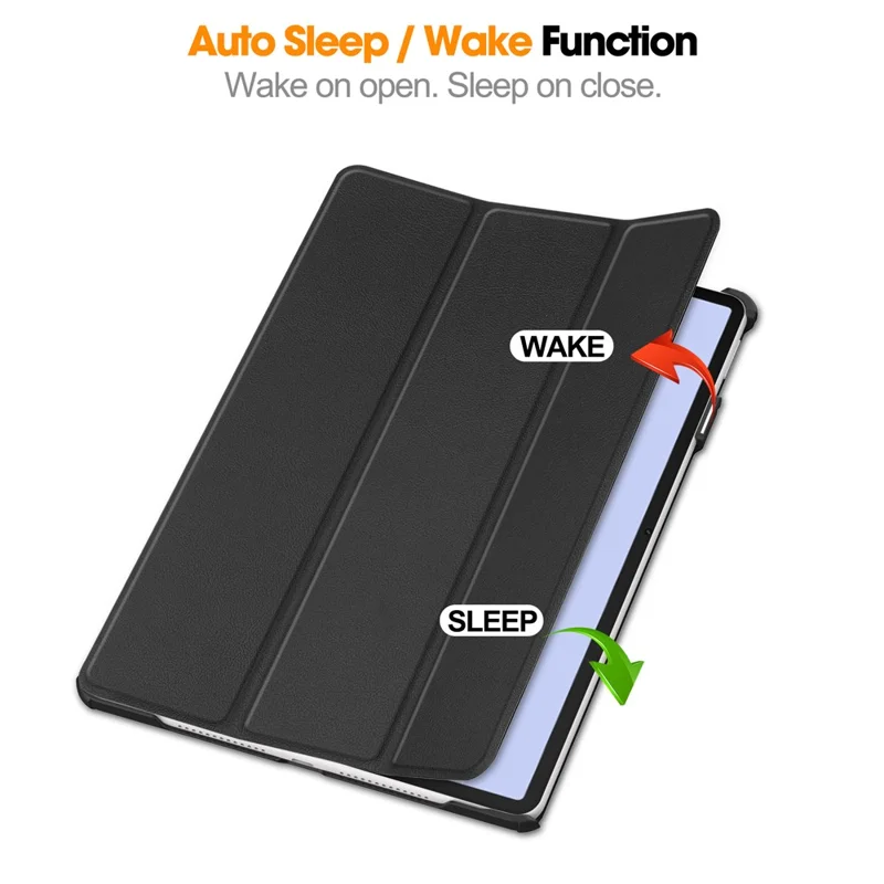 For Huawei MatePad 11.5 S Case Auto Wake / Sleep Tri-Fold Stand Leather Tablet Cover - Black-Cellmalls