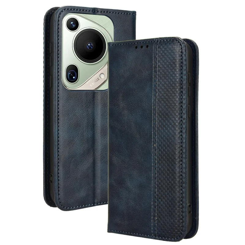 For Huawei Pura 70 Pro / 70 Pro+ / 70 Ultra Case Retro PU Leather Wallet Protective Phone Cover - Black-Cellmalls