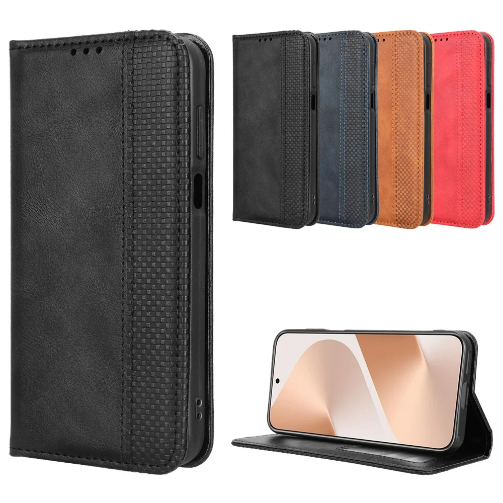 For Huawei Pura 80 Leather Case Wallet Stand Retro Texture Phone Cover - Black-Cellmalls