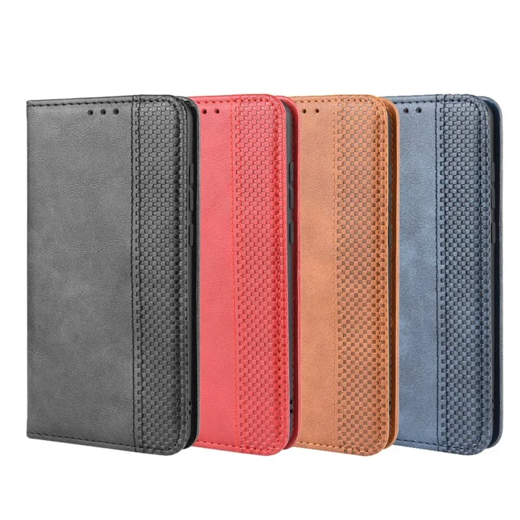 Retro PU Leather Wallet Stand Phone Cover Casing for Huawei P20 - Black-Cellmalls