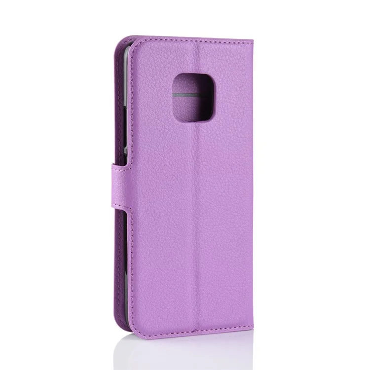 Litchi Texture Wallet Leather Case with Stand for Huawei Mate 20 Pro - Purple-Cellmalls