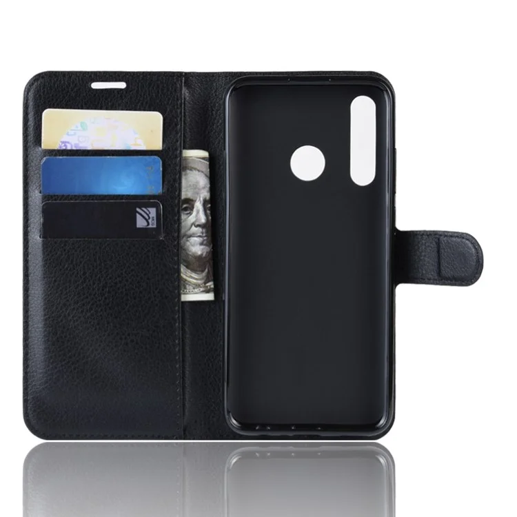 Litchi Skin Wallet Leather Stand Case for Huawei P Smart Plus 2019 / Enjoy 9s /  Maimang 8 - Black-Cellmalls