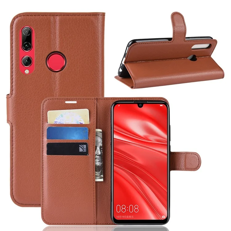 Litchi Skin Wallet Leather Stand Case for Huawei P Smart Plus 2019 / Enjoy 9s /  Maimang 8 - Black-Cellmalls