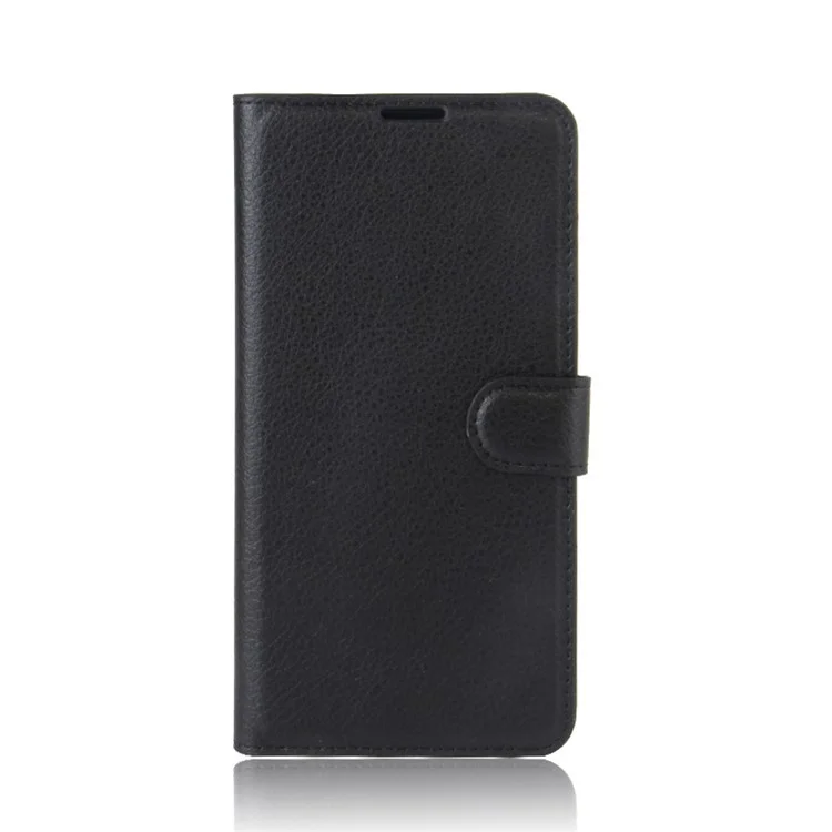 Lychee Grain Wallet Leather Phone Case for Huawei P10 Plus - Black-Cellmalls