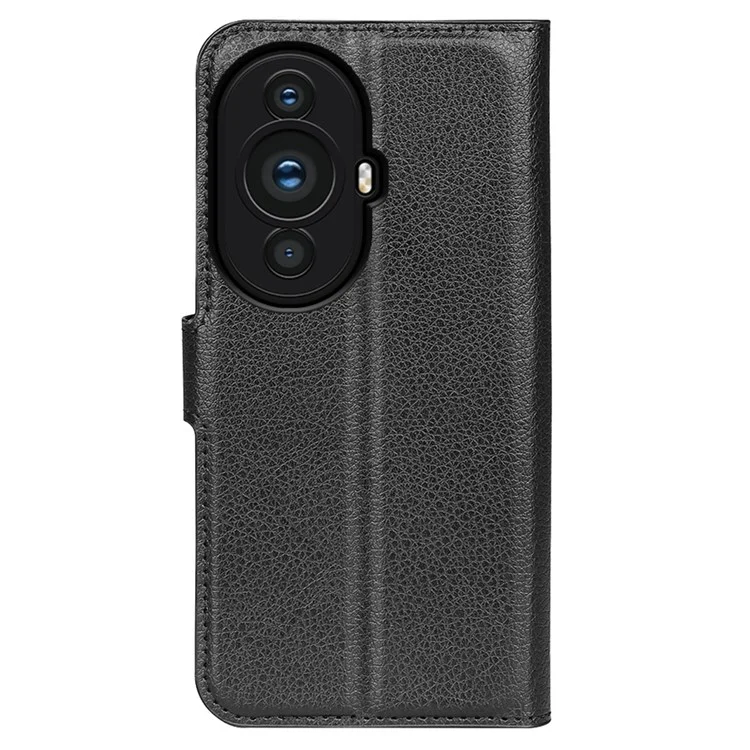 For Huawei nova 11 Pro / nova 11 Ultra Dustproof Phone Cover TPU + PU Leather Litchi Texture Phone Stand Case Wallet - Black-Cellmalls