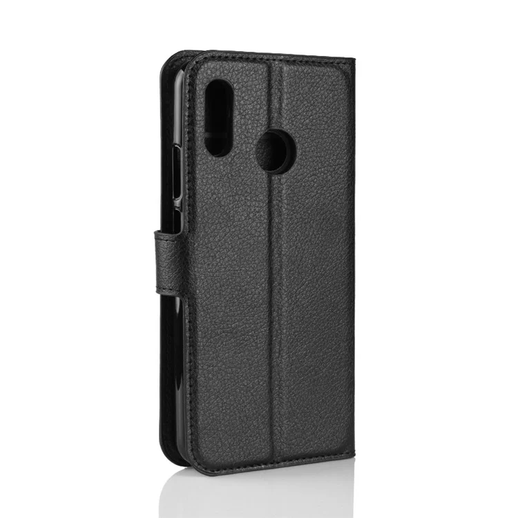 Litchi Texture Wallet Stand Leather Phone Case for Huawei nova 3i / P Smart+ - Black-Cellmalls