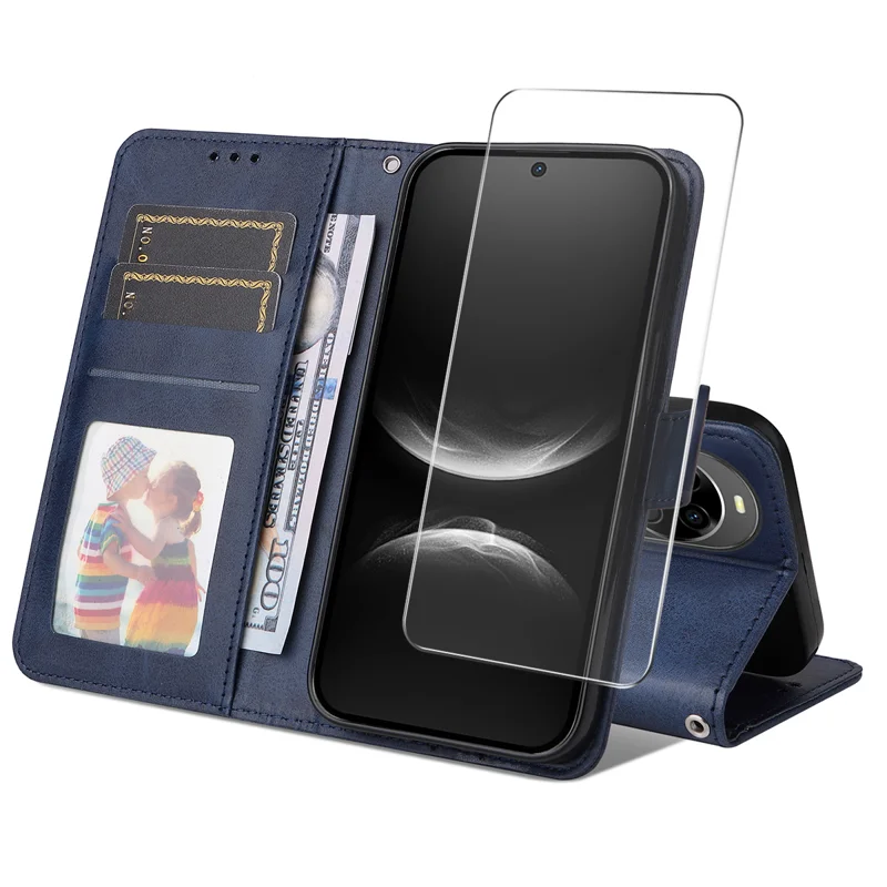 For Huawei nova 14 5G PU Leather Wallet Case ENKAY HAT PRINCE Phone Stand Cover with Tempered Glass - Pink-Cellmalls