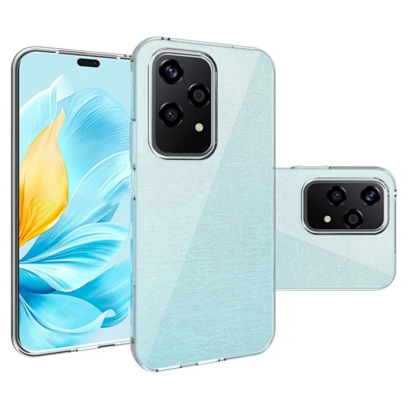For Honor 200 Lite Cell Phone Case Ultra Thin Transparent TPU Back Cover with Big Lens Hole-Cellmalls