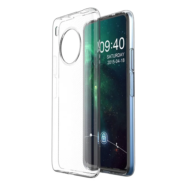Non-Yellowing Mobile Phone Case For Huawei Y9a Anti-Drop Transparent Soft TPU Phone Back Cover-Cellmalls