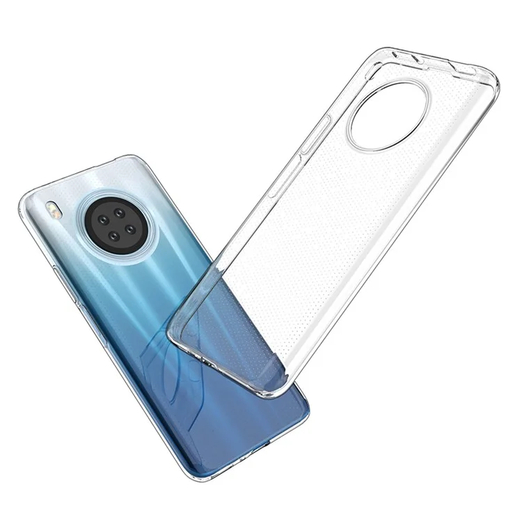 Non-Yellowing Mobile Phone Case For Huawei Y9a Anti-Drop Transparent Soft TPU Phone Back Cover-Cellmalls