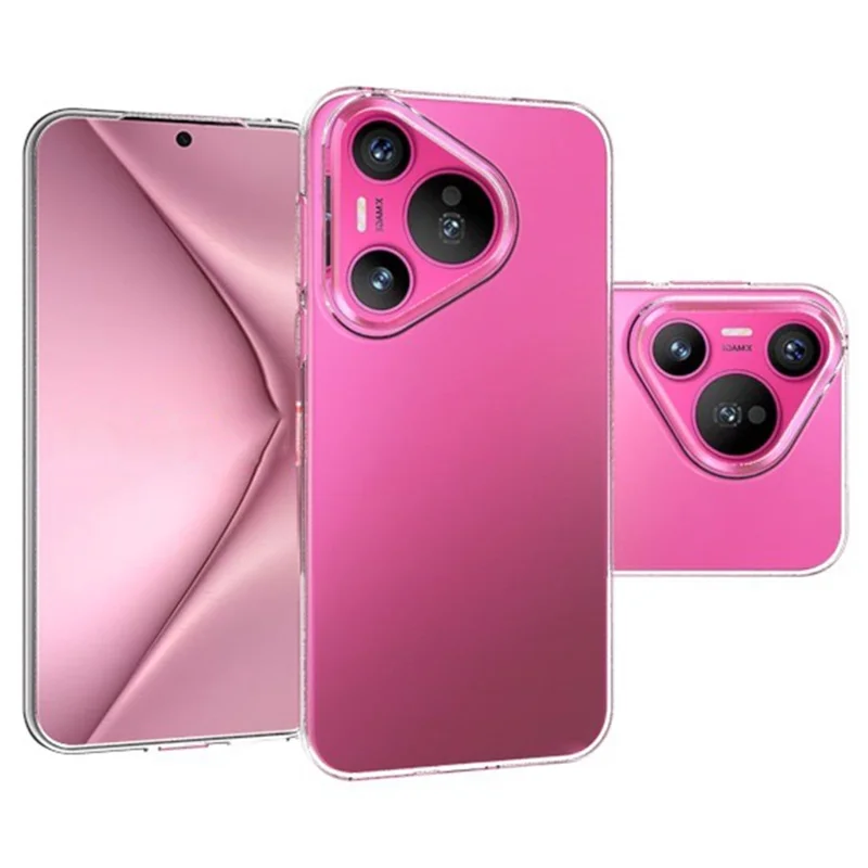 For Huawei Pura 70 TPU Back Case Ultra Thin Transparent Phone Cover with Big Lens Hole-Cellmalls