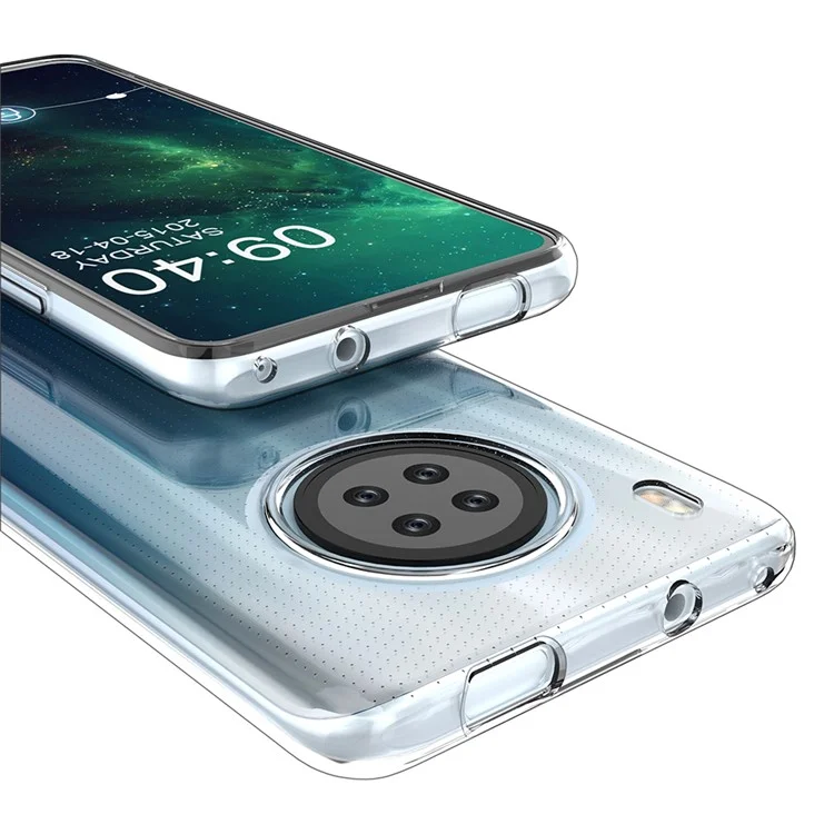 Non-Yellowing Mobile Phone Case For Huawei Y9a Anti-Drop Transparent Soft TPU Phone Back Cover-Cellmalls