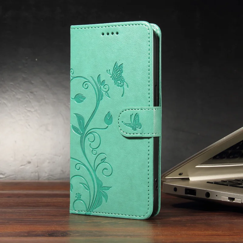For Huawei Pura 80 PU Leather Cases Flower Pattern Wallet Stand Phone Cover with Strap - Green-Cellmalls