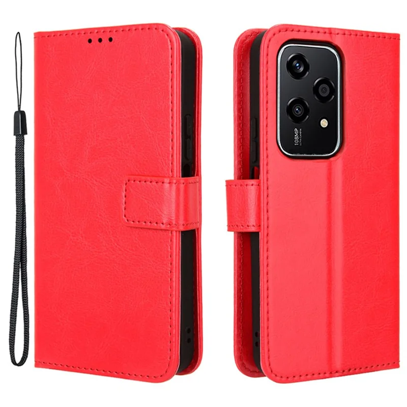 For Honor 200 Lite Case Leather Wallet Phone Cover Mobile Accessories Wholesale Supplier - Black-Cellmalls