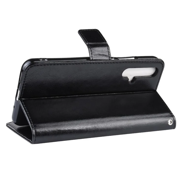 Phone Case for Huawei Honor 20S / Honor 20 / nova 5T Crazy Horse Texture Wallet Leather Case with Strap Phone Cover - Black-Cellmalls