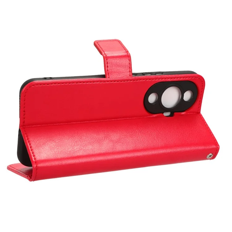 For Huawei nova 11 / nova 12s 4G / nova 12 Lite 4G Wallet Phone Case PU Leather+TPU Crazy Horse Texture Phone Cover with Stand Function - Red-Cellmalls