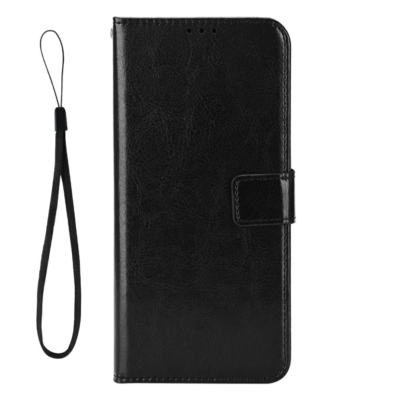 For Huawei nova 13 Pro 5G Case Crazy Horse Texture PU Leather Phone Wallet Cover - Black-Cellmalls