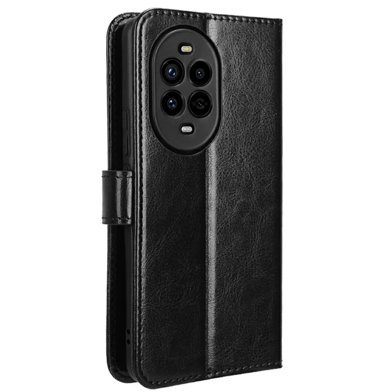 For Huawei nova 13 Pro 5G Case Crazy Horse Texture PU Leather Phone Wallet Cover - Black-Cellmalls