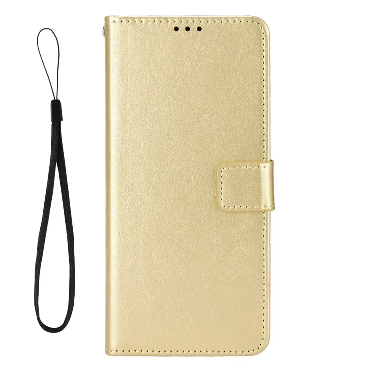 For Huawei nova 10 Pro 4G Cell Phone Wallet Case Crazy Horse Texture PU Leather Stand Cover Protective Shell - Gold-Cellmalls