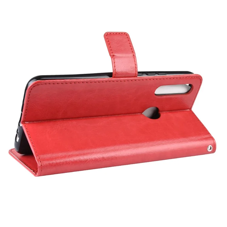 Crazy Horse Leather Wallet Case for Huawei Honor 9X (Global)/ P Smart Z / Y9 Prime 2019 /Enjoy 10 Plus - Red-Cellmalls