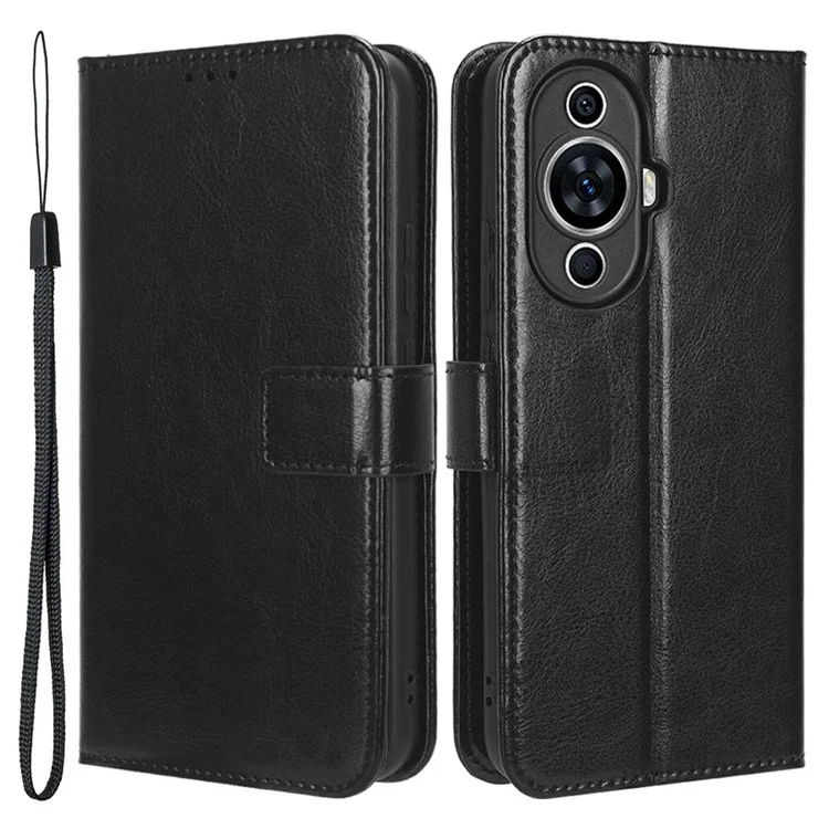 For Huawei nova 11 Pro / nova 11 Ultra Crazy Horse Texture Phone Case Stand Wallet PU Leather Flip Phone Cover - Brown-Cellmalls