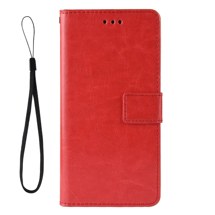 Crazy Horse Leather Wallet Case for Huawei Honor 9X (Global)/ P Smart Z / Y9 Prime 2019 /Enjoy 10 Plus - Red-Cellmalls
