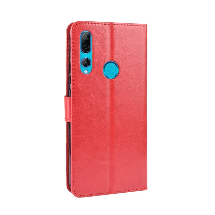 Crazy Horse Leather Wallet Case for Huawei Honor 9X (Global)/ P Smart Z / Y9 Prime 2019 /Enjoy 10 Plus - Red-Cellmalls