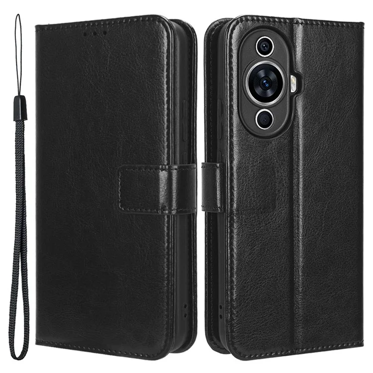 For Huawei nova 11 / nova 12s 4G / nova 12 Lite 4G Wallet Phone Case PU Leather+TPU Crazy Horse Texture Phone Cover with Stand Function - Red-Cellmalls