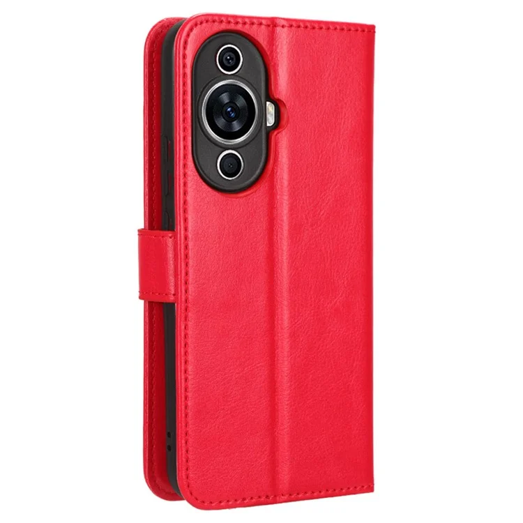 For Huawei nova 11 / nova 12s 4G / nova 12 Lite 4G Wallet Phone Case PU Leather+TPU Crazy Horse Texture Phone Cover with Stand Function - Red-Cellmalls