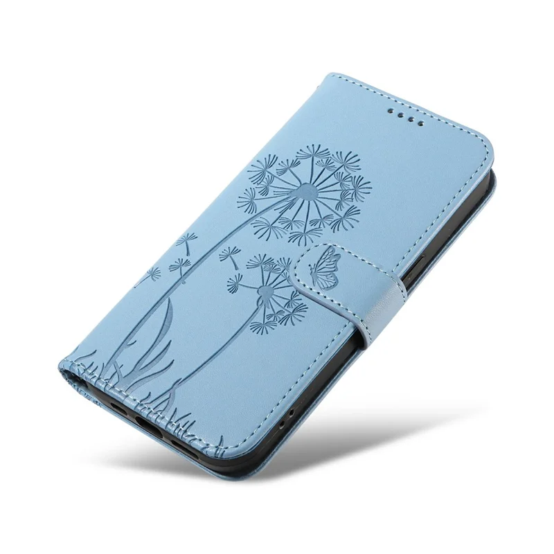 For Honor 200 Lite Leather Case Wallet Phone Cover Dandelion Imprint - Sky Blue-Cellmalls