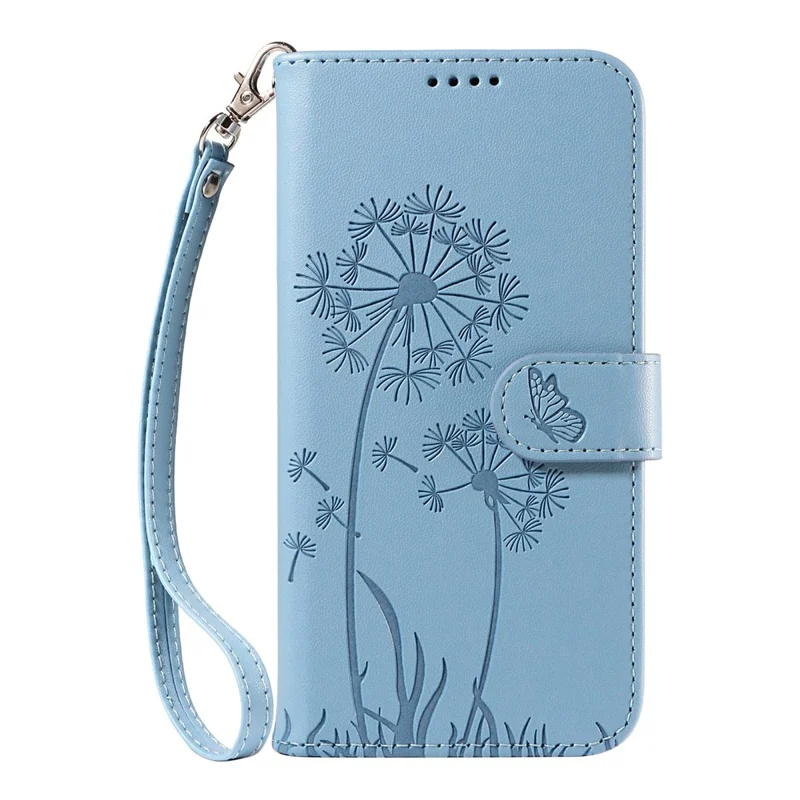 For Honor 200 Lite Leather Case Wallet Phone Cover Dandelion Imprint - Sky Blue-Cellmalls