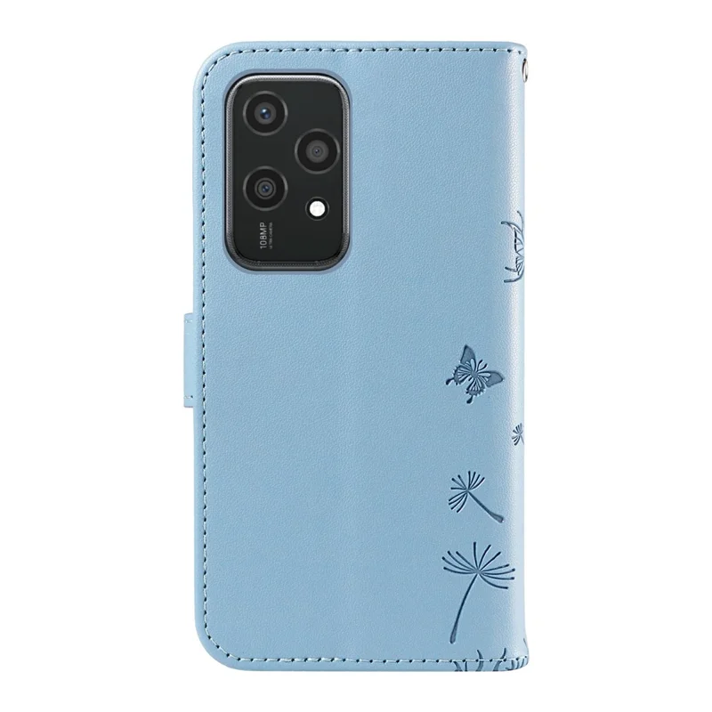 For Honor 200 Lite Leather Case Wallet Phone Cover Dandelion Imprint - Sky Blue-Cellmalls