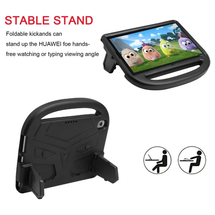 Sparrow Style Shockproof Kickstand EVA Tablet Shell for Huawei MediaPad M5 10 (10.8")/MediaPad M6 10.8-inch - Black-Cellmalls