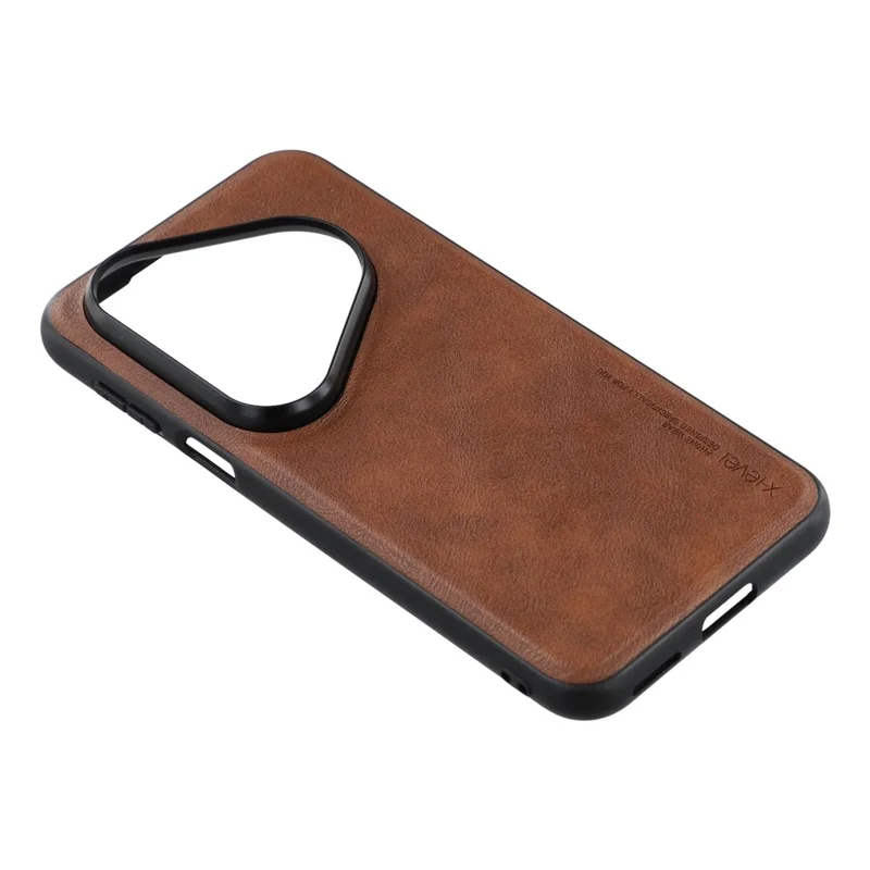 X-LEVEL Bojue-3 Series For Huawei Pura 80 Case Leather Coated PC+TPU Phone Back Cover - Brown-Cellmalls
