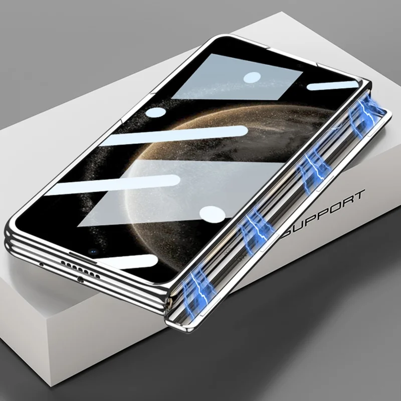 GKK For Huawei Mate X6 Case Magnetic Hinge PC + Tempered Glass Phone Cover with Kickstand - Black-Cellmalls