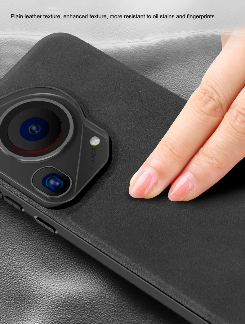 X-LEVEL Bojue-3 Series For Huawei Pura 70 Ultra Case PU Leather+TPU+PC Phone Cover - Black-Cellmalls