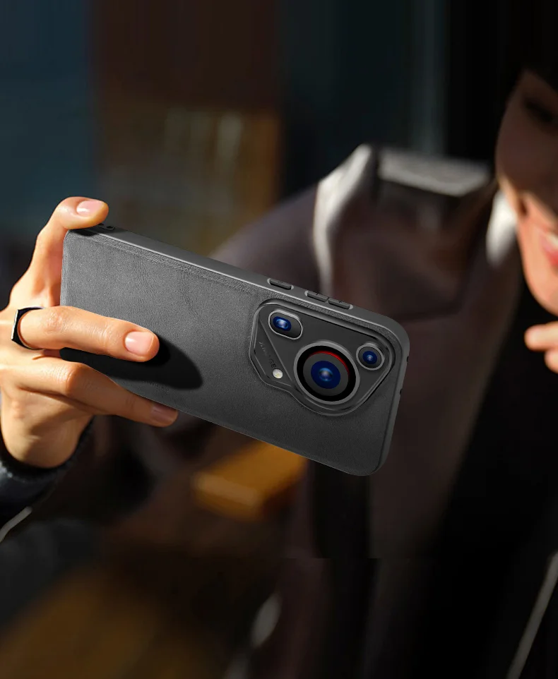 X-LEVEL Bojue-3 Series For Huawei Pura 70 Ultra Case PU Leather+TPU+PC Phone Cover - Black-Cellmalls