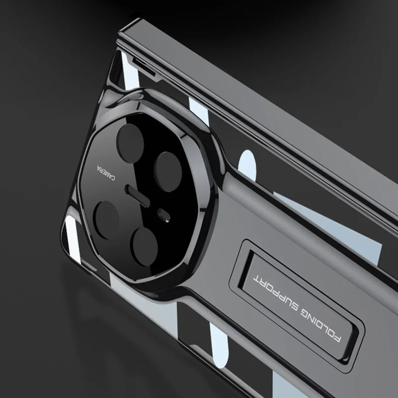 GKK For Huawei Mate X6 Case Magnetic Hinge PC + Tempered Glass Phone Cover with Kickstand - Black-Cellmalls