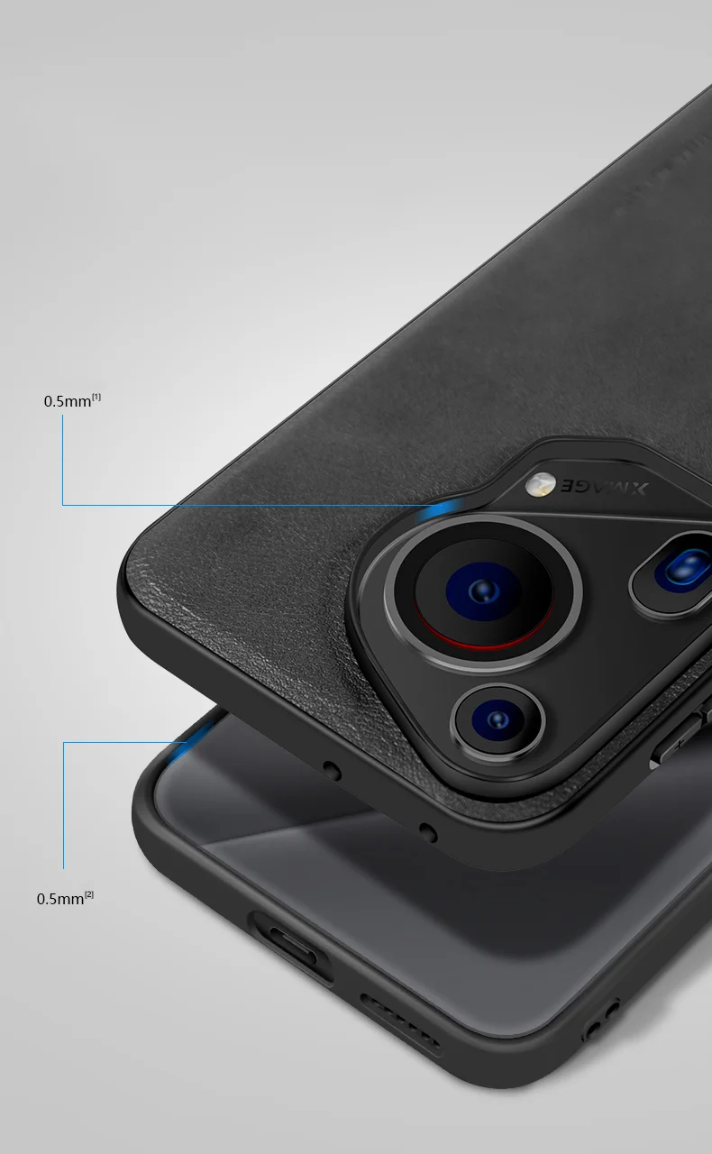 X-LEVEL Bojue-3 Series For Huawei Pura 70 Ultra Case PU Leather+TPU+PC Phone Cover - Black-Cellmalls