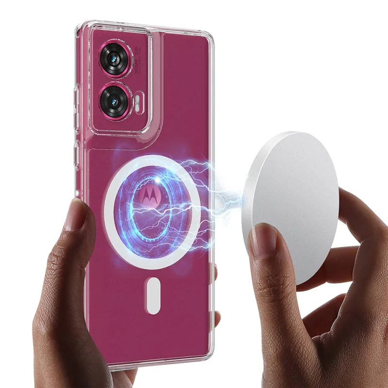 For Motorola Edge 50 Fusion 5G Case TPU+Acrylic Magnetic Phone Cover Compatible with MagSafe-Cellmalls