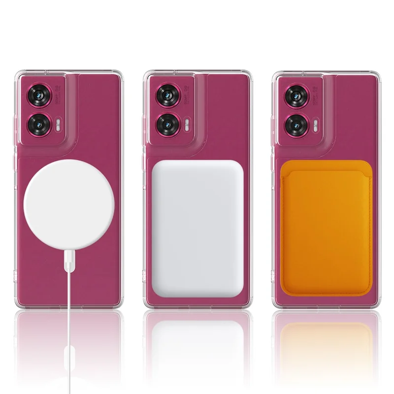 For Motorola Edge 50 Fusion 5G Case TPU+Acrylic Magnetic Phone Cover Compatible with MagSafe-Cellmalls