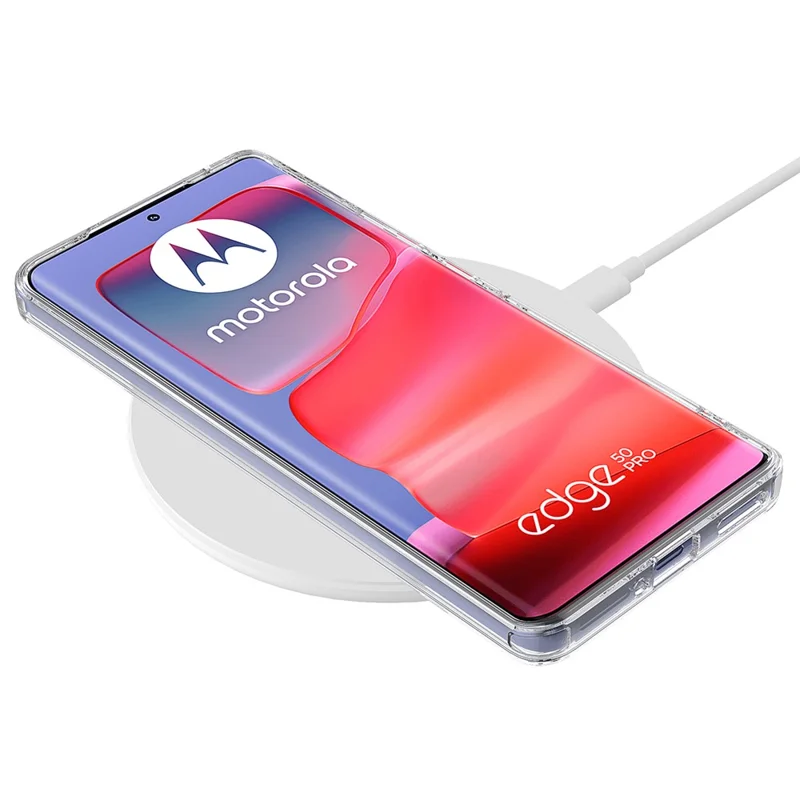 For Motorola Edge 50 Pro 5G Clear Case TPU+Acrylic Magnetic Phone Cover Compatible with MagSafe-Cellmalls