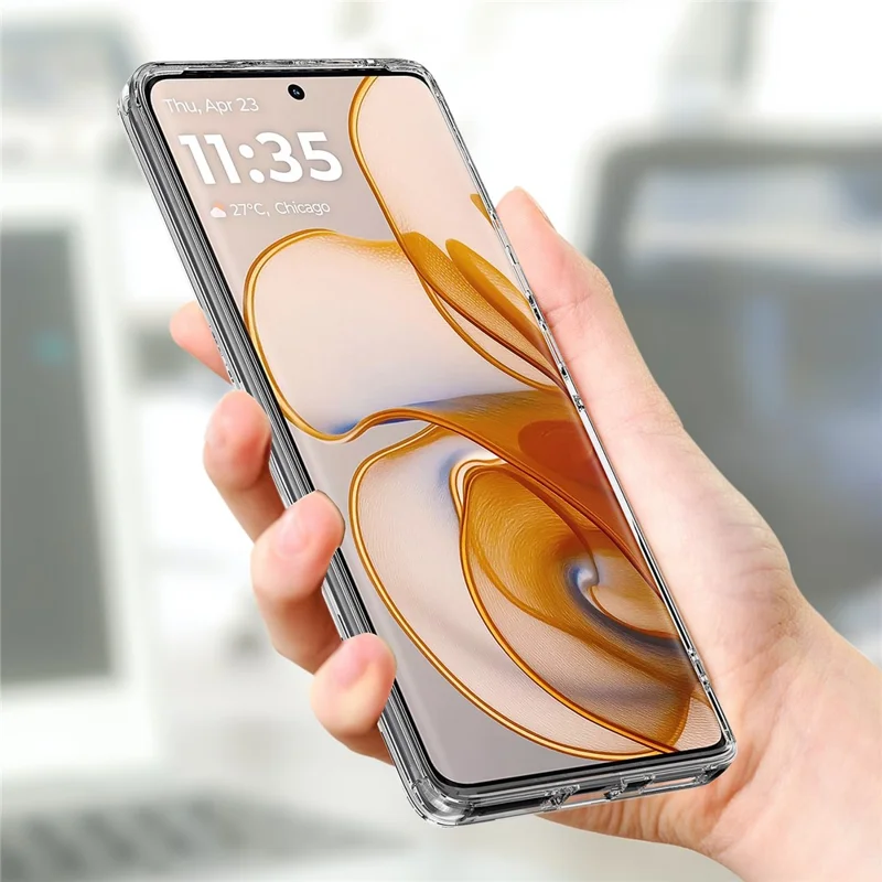 For Motorola Edge 50 5G Clear Case TPU+Acrylic Magnetic Phone Cover Compatible with MagSafe-Cellmalls